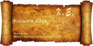 Kucsora Elek névjegykártya
